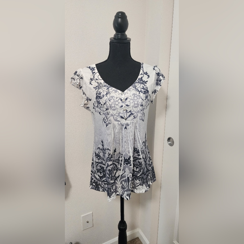 Unity World Wear Black and White A-line Shirt
